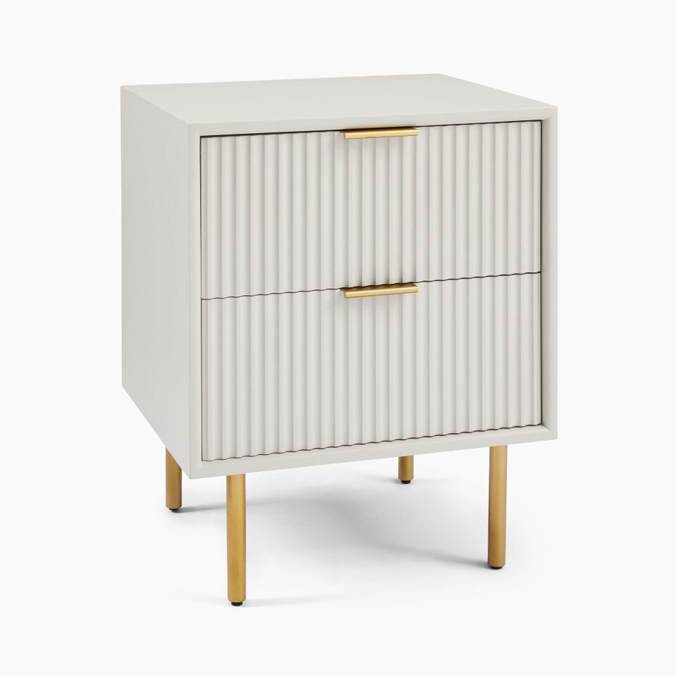 Quinn Closed 2Drawer Nightstand (52 cm) West Elm Australia
